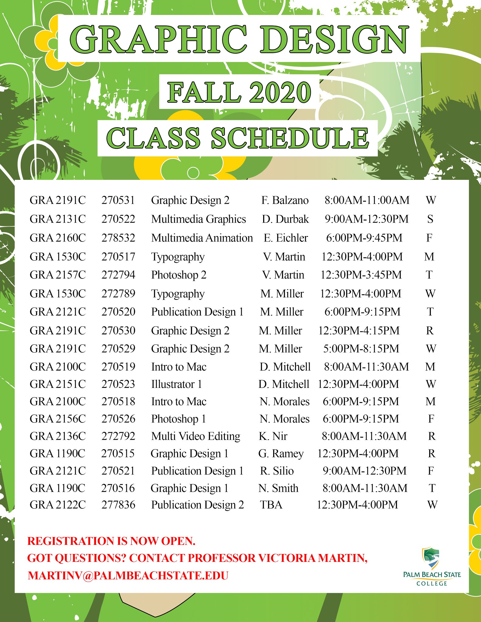Online Education Promotions: PBSC Fall 2020 Class Schedules Online Education Promotions: PBSC Fall 2020 Class Schedules