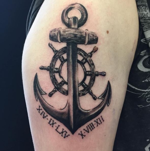 50+ Meaningful Anchor Tattoos For Guys (2019) Traditional Black Designs
