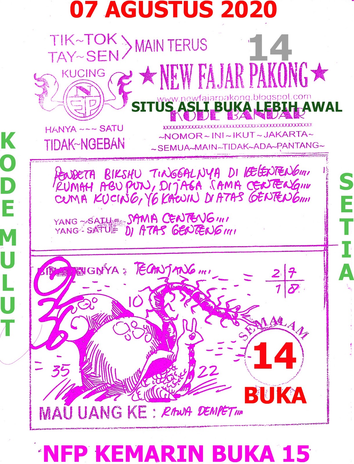 Prediksi Syair Hk 7 Agustus 2020 Keraton4d