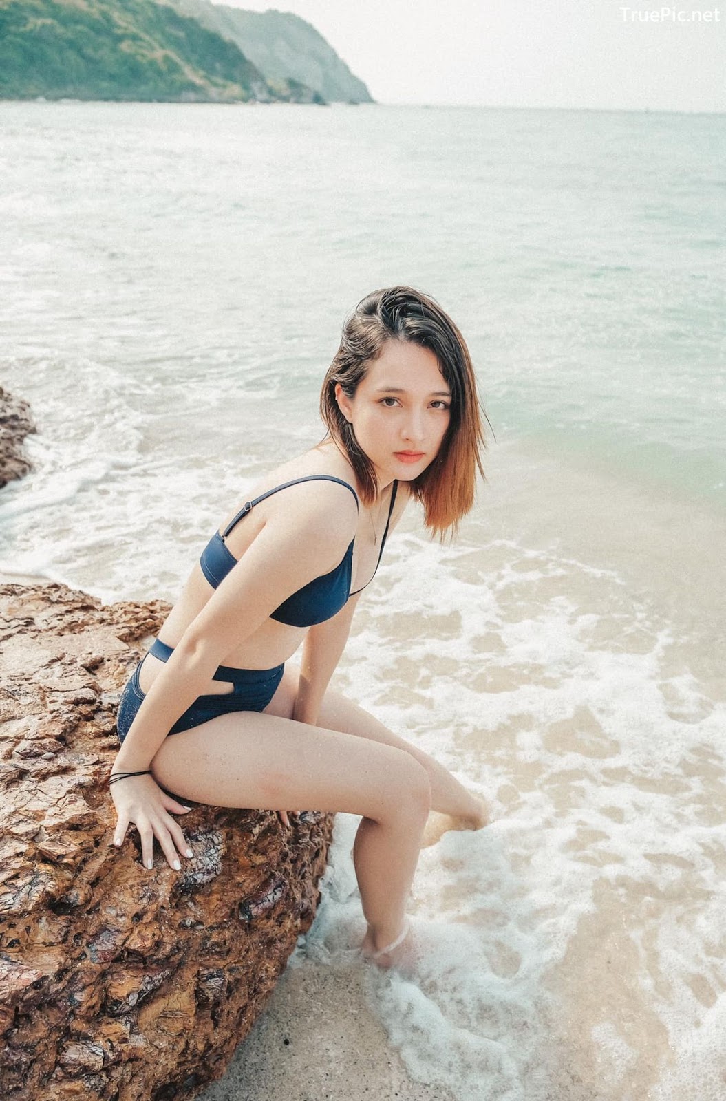 Image Thailand Model - Catherina Nybraaten - Dark Blue Bikini - TruePic.net - Picture-39
