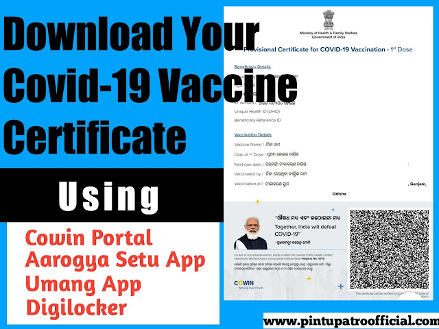 Covid-19 vaccination certificate Download