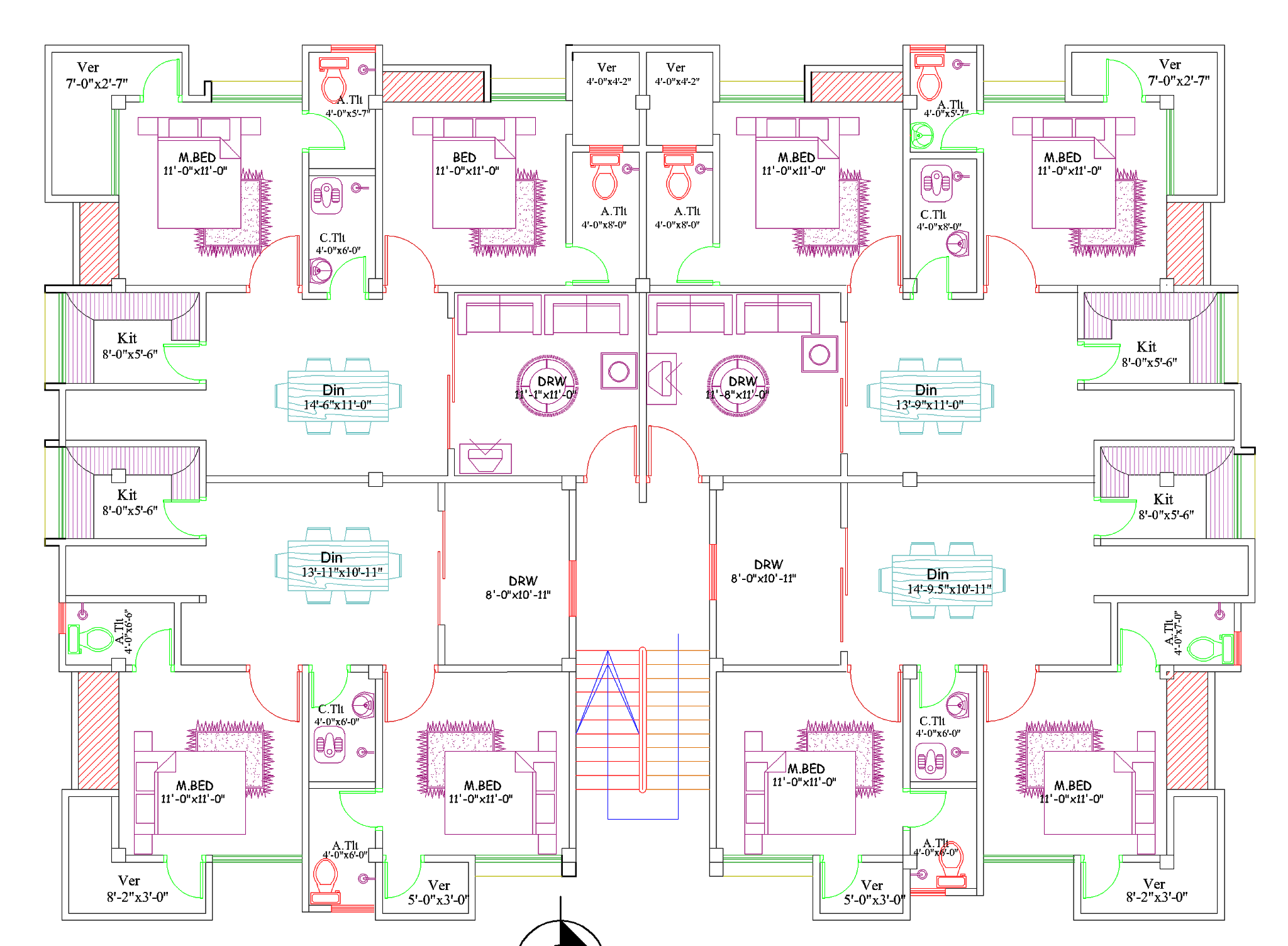 Mixed Use Building Layout Plan