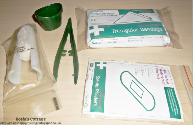 Creating a first aid kit for the home - ordering supplies.
