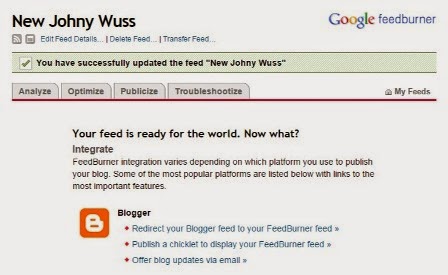 daftar feedburner new johny wuss