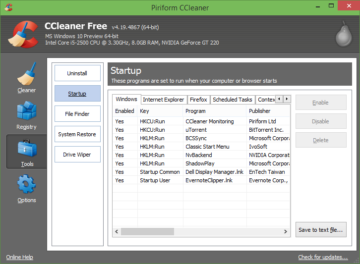 ccleaner download free xp