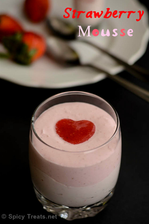 Eggless Strawberry Mousse