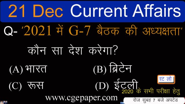 21 december 2020 current affairs