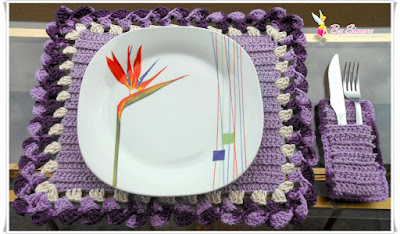 Jogo americano em crochê