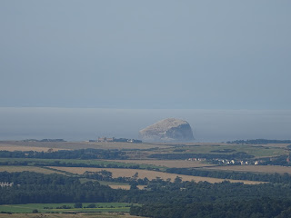 View from Traprain Law over fields inEast Lothian to the Bass Rock.  Picture by Kevin Nosferatu for the Skulferatu Project.