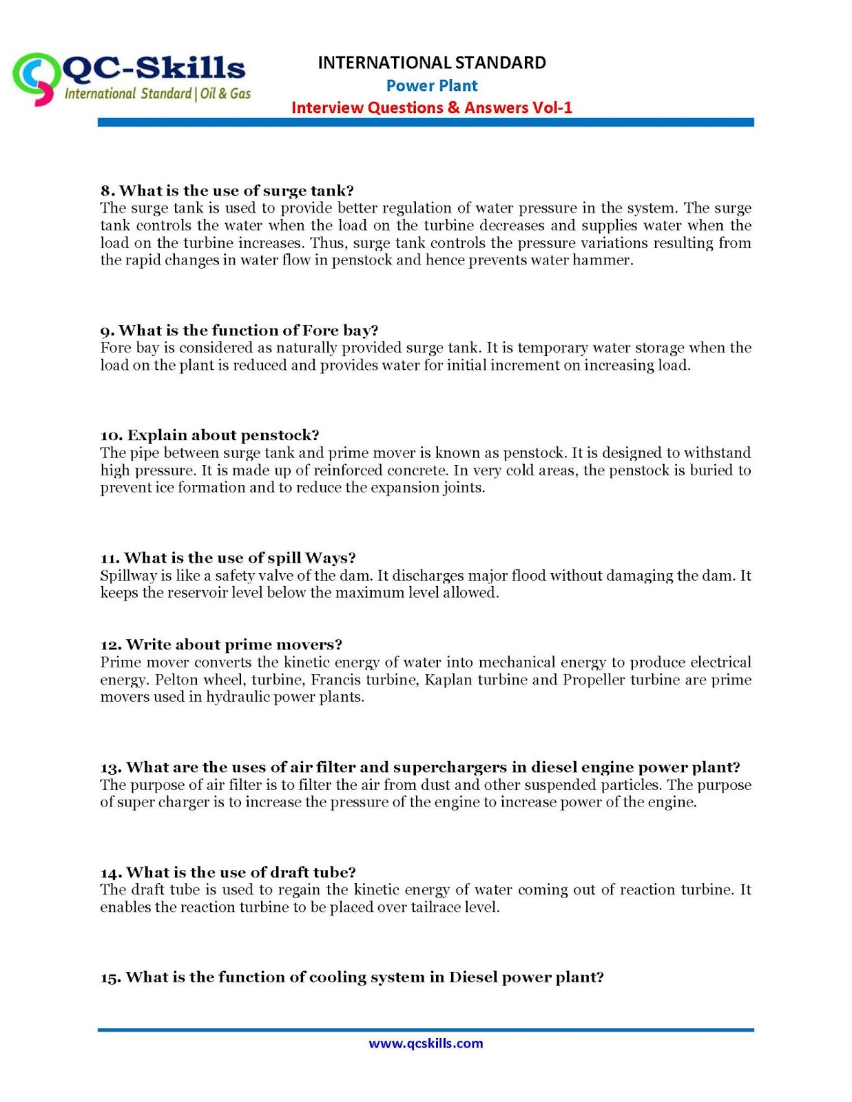 POWER PLANT INTERVIEW QUESTIONS AND ANSWER VOL1 CBT.QCSKILLS Aramco