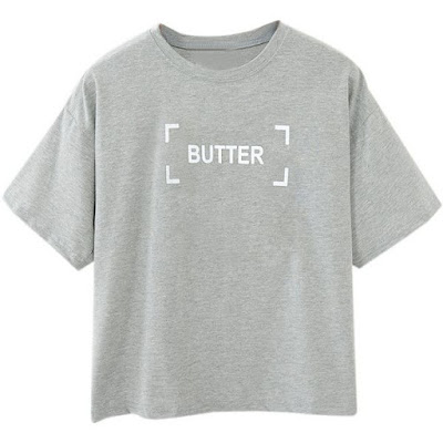 Butter Gray T-Shirt from Choies