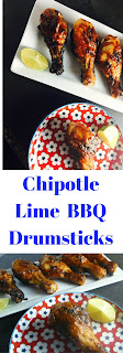 Chipotle Lime BBQ Drumsticks - A 5 ingredient dish that is soooo easy to make. Perfect for the 4th of July or your next outdoor bash. Quick enough for a weeknight meal! Slice of Southern