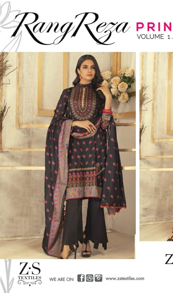 ZS Textile Reza Vol 1 Original Lawn Pakistani Collection 2020 New Design