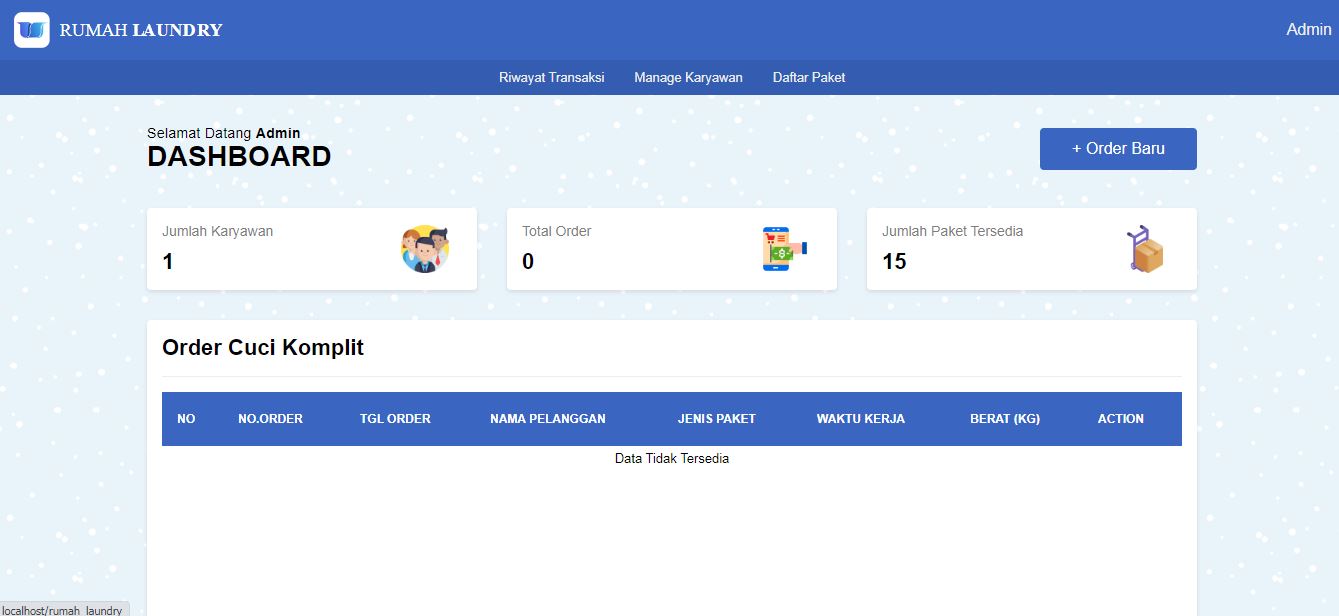 Sourcecode Aplikasi Laundry Berbasis Web Free download