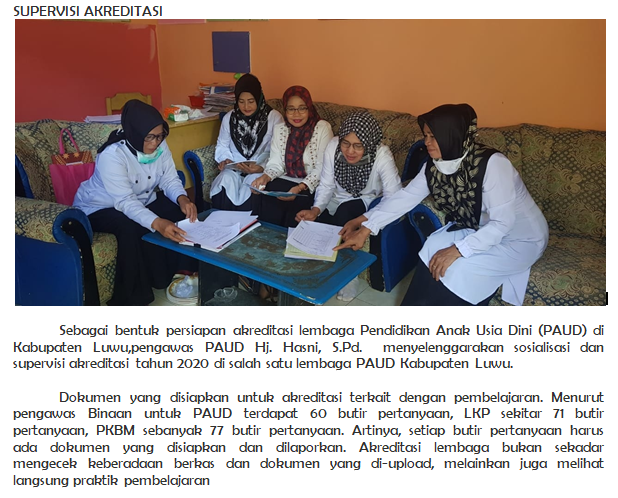BIMLAT PENGAWAS TK/ PAUD PENGAWAS DIKDAS KAB. LUWU