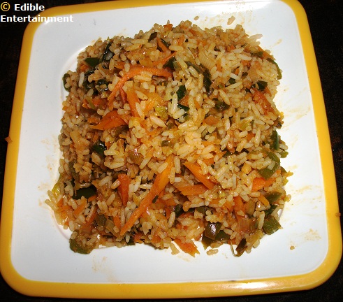 Edible Entertainment: Veg Schezwan Rice