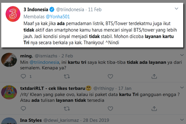 Kenapa Kartu Tri Tidak Ada Jaringan