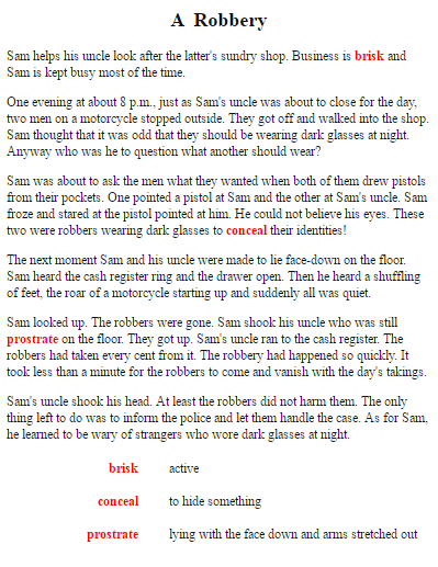 essay on bank robbery i witnessed