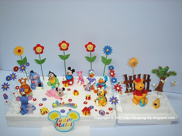 Personaje din pasta de zahar Winnie, Mickey si prietenii lor /Sugarpaste   Characters