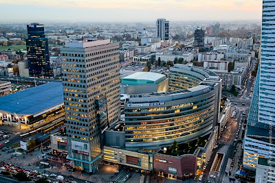 Варшава с Дворца науки и культуры. Warsaw centrum