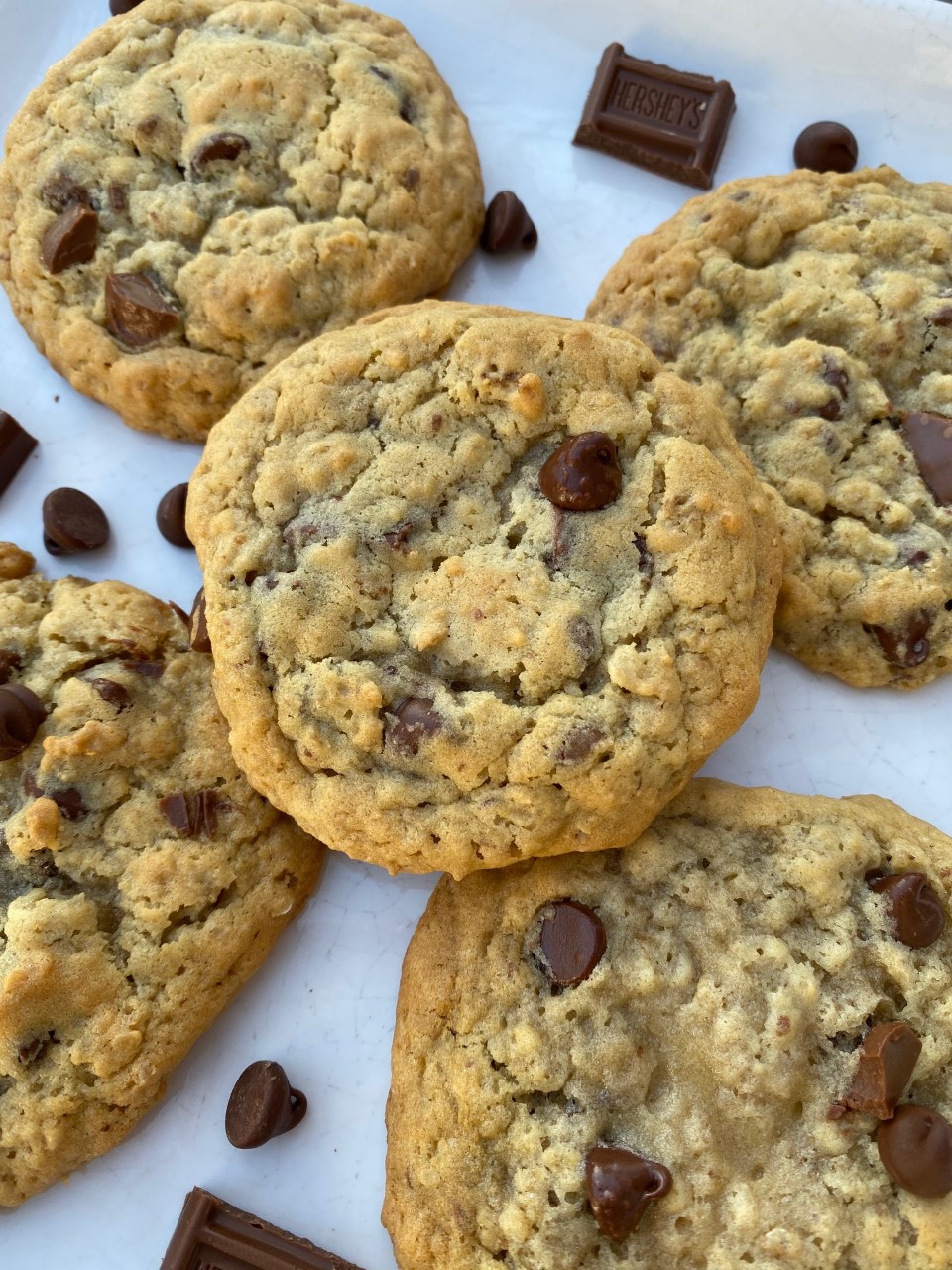 PolkaDotty Place Hershey Chocolate Chip Oatmeal Cookies