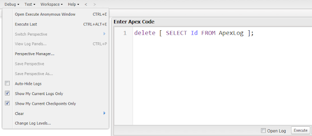 Infallible Techie: How to delete all debug logs from an org in Salesforce?