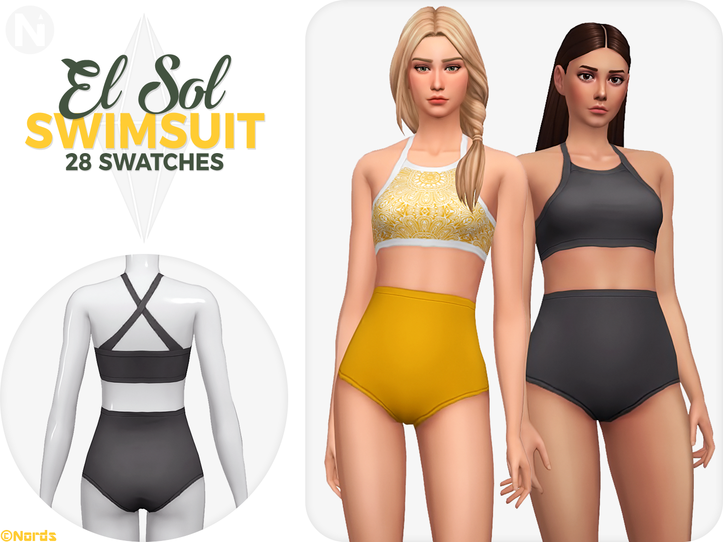 El Sol Sims 4 CC Swimsuit