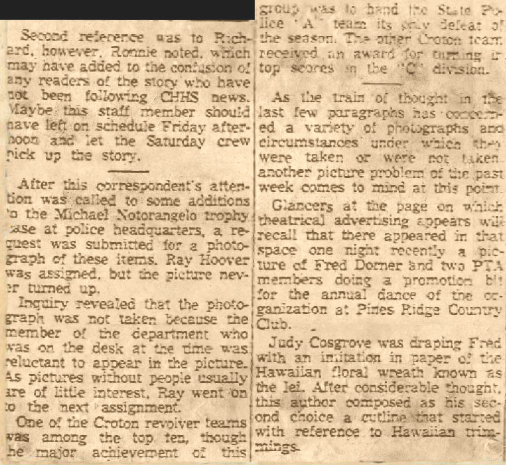 EverythingCroton MAY 1960, CROTON LOCAL, OF BOWLING AND THE NEWS GOING