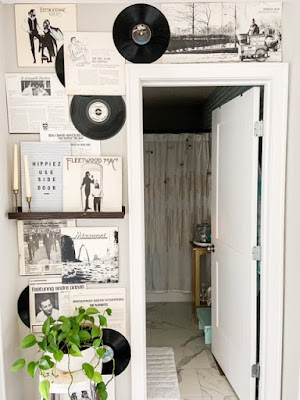 Records on the wall as home decor