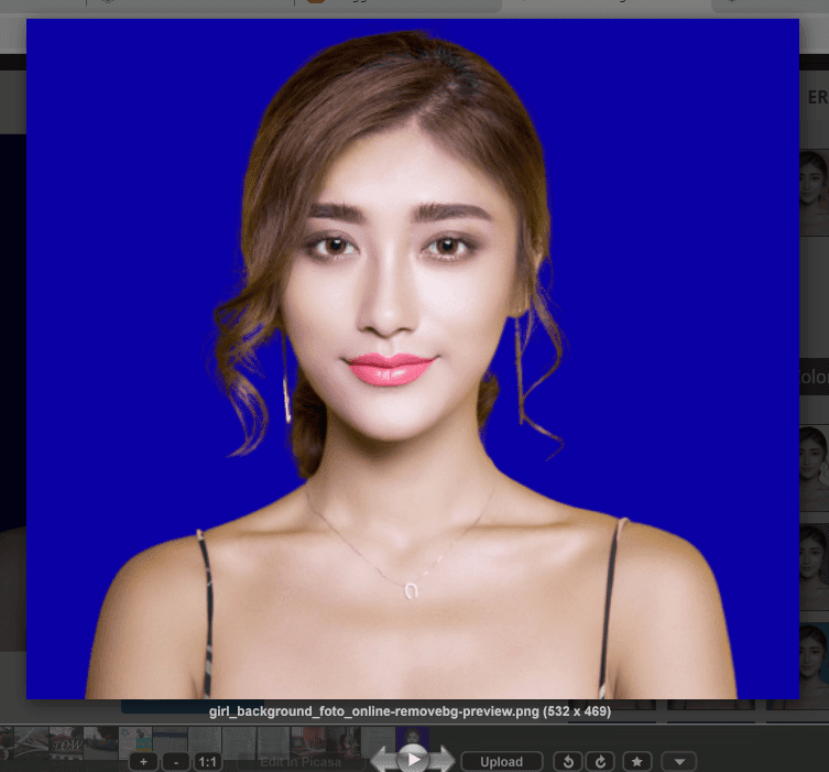 Remove Background Online dari Foto menjadi Merah atau Biru ONLINE