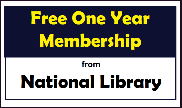 Free One Year Membership from National Library