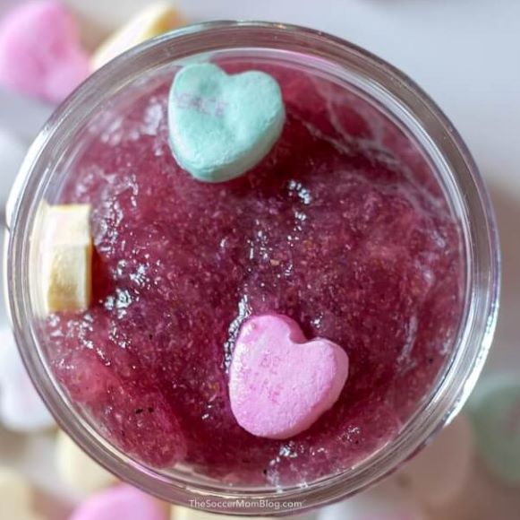 This edible conversation heart slime is safe for even the littlest of slime lovers