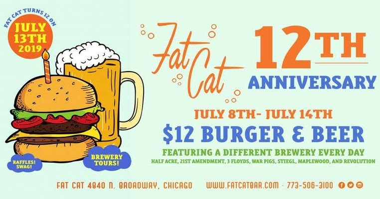 Uptown Update Fat Cat Celebrates Year 12 Beer Burger Specials