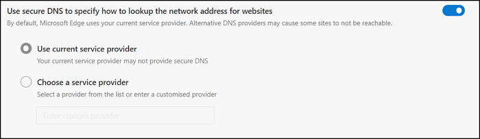 เบราว์เซอร์ DNS ที่ปลอดภัย