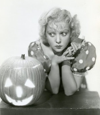 Ida Lupino and Jack-o-Lantern