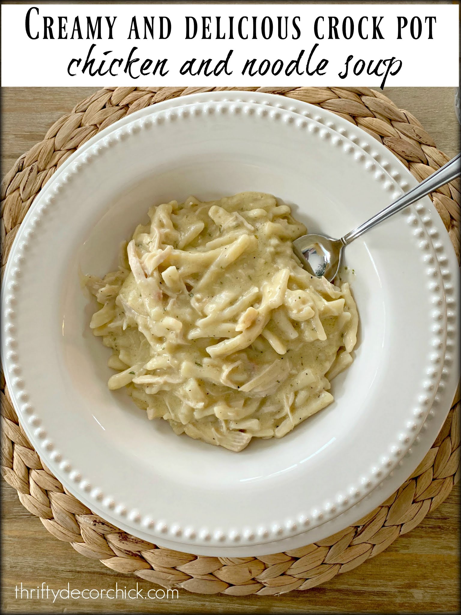 thick crock pot chicken and noodle soup