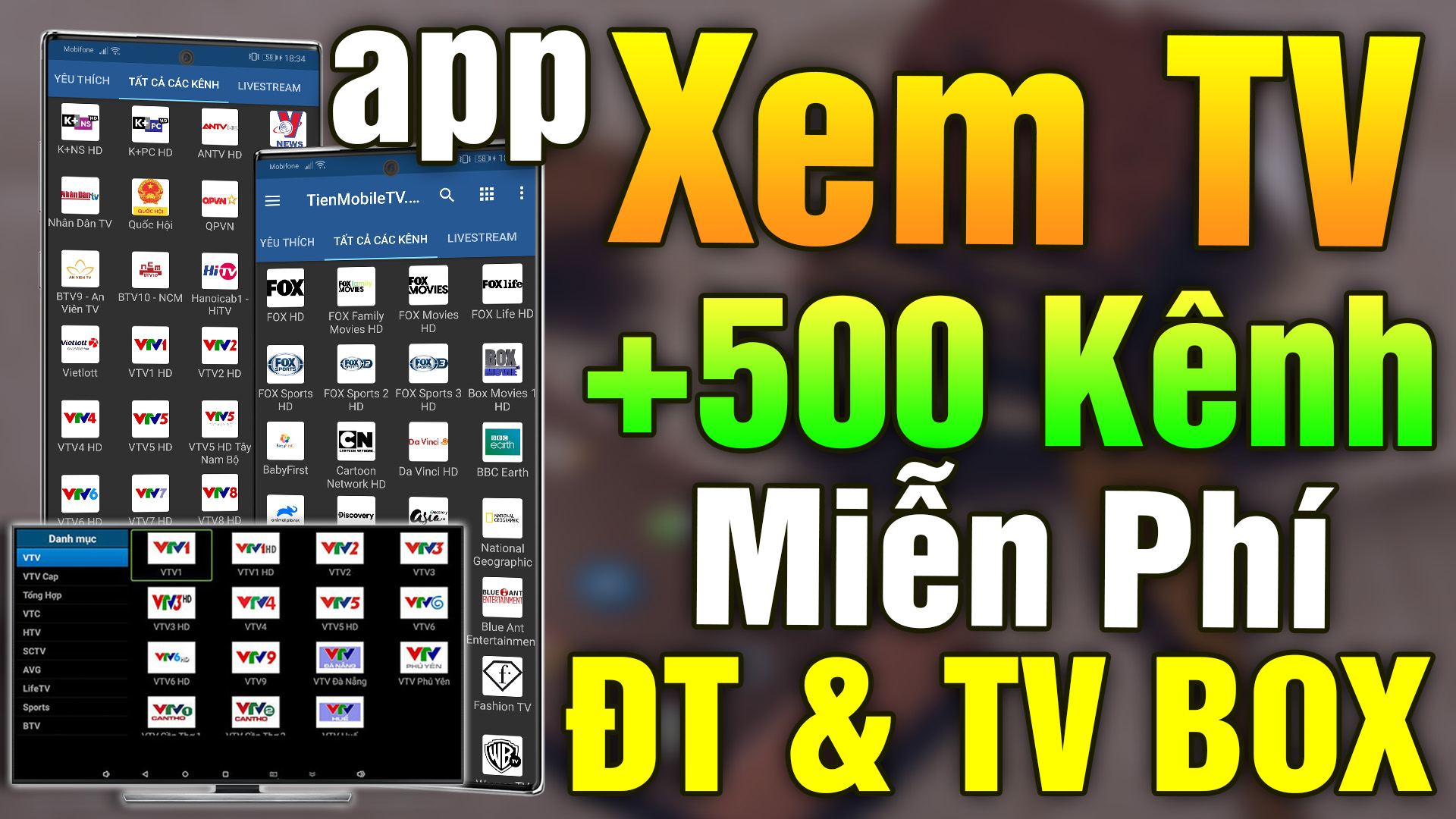 Ứng dụng xem +500 kênh truyền hình | xem TV miễn phí tốt nhất cho điện ...