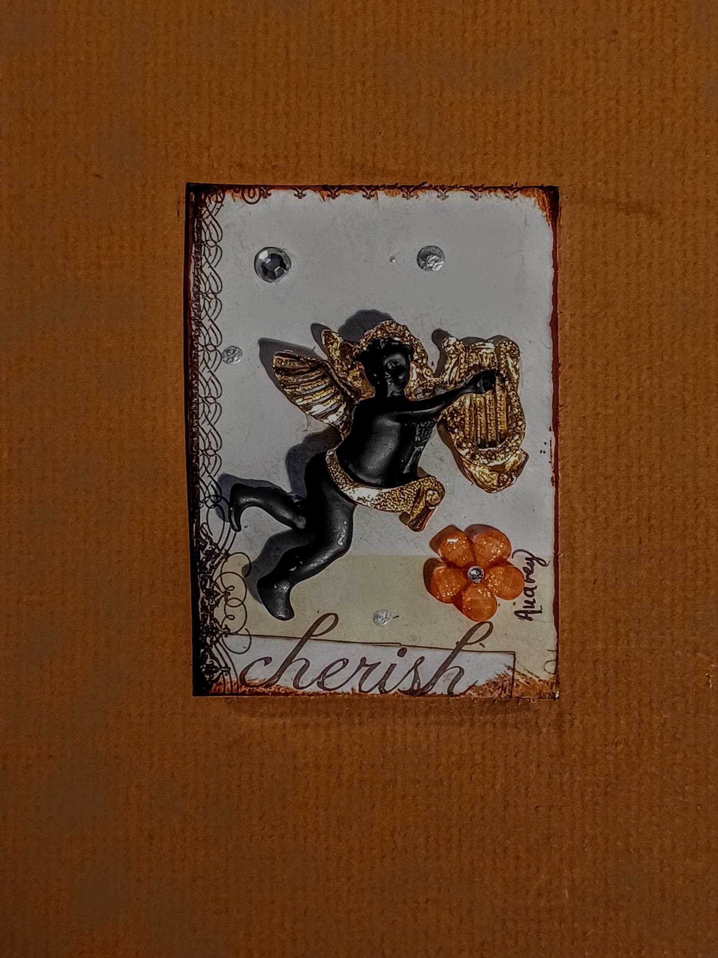 Mystic Images Cherish Vintage Cherub ACEO