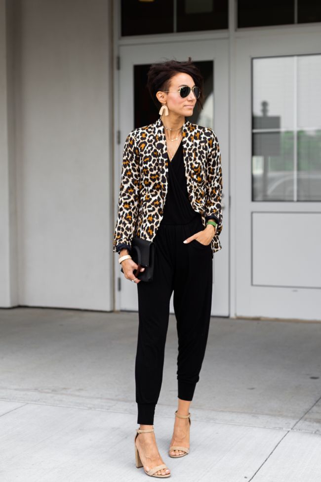 black blazer jumpsuit