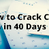 How can I crack CLAT in 40 days?