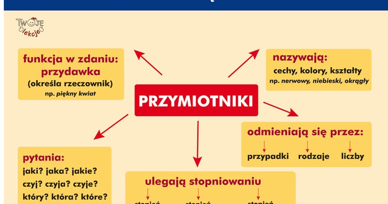 Na Jakie Pytania Odpowiada Przymiotnik Ściąga dla klasy: PRZYMIOTNIK