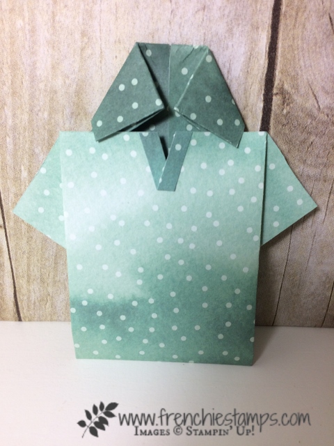 Paper Men Shirt greeting Cards, Frenchiestamps,