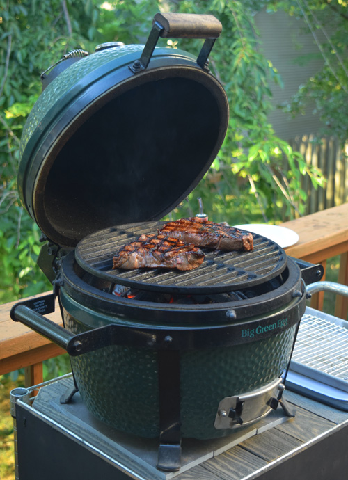Grilled Sirloin Steak with Sweet and Sour Vegetables