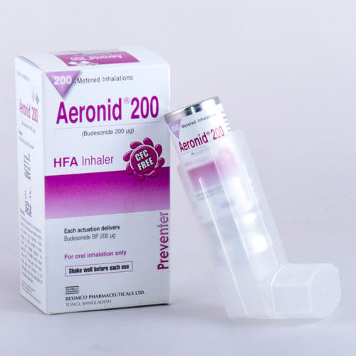 Aeronid HFA,(Budesonide 200 mcg Inhalation aerosol) W.W Medical