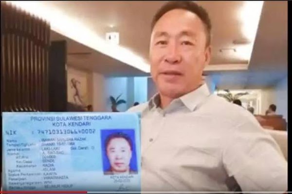 WNA China Buat KTP Palsu Pakai Nama Wawan, Dukcapil Kendari Diduga Terlibat