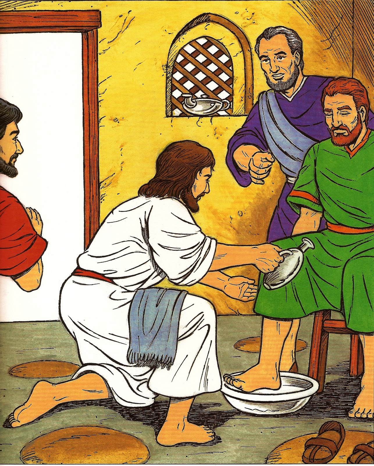 UMA GRANDE LIÇÃO! Jesus lava os pés dos discípulos. ´¯`··._.·Blog da Tia Alê UMA GRANDE LIÇÃO! Jesus lava os pés dos discípulos. ´¯`··._.·Blog da Tia Alê