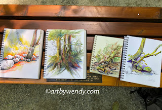 Outdoor Sketching Class Throw Down -  Love to see what each has created