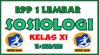 RPP 1 Lembar Lengkap Mata Pelajaran Sosiologi Kelas XI K13 Revisi