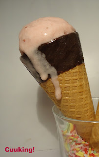  Helado de fresa (Sin heladera) 