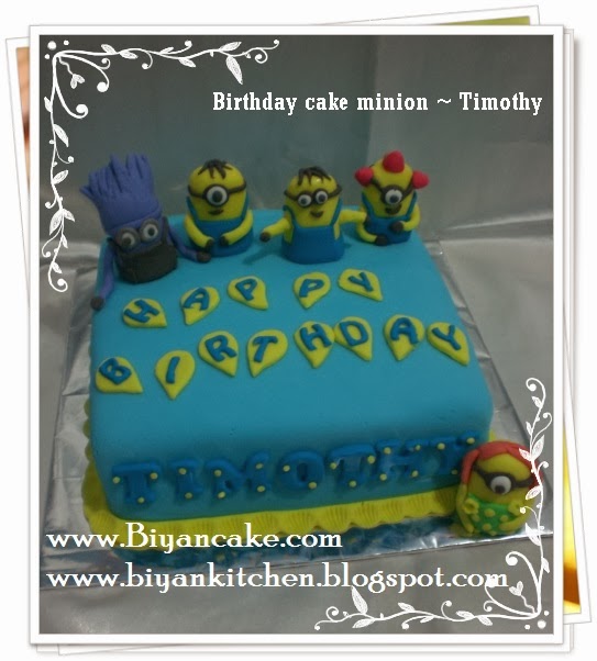 BIyanCakes Pesan kue ulang tahun anak Kue ulang tahun Minion Timothy